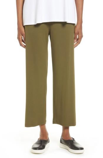 Women's Eileen Fisher Crop Jersey Pants - Green
