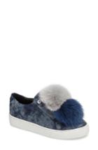 Women's Here / Now Joey Genuine Fox Fur Trim Sneaker