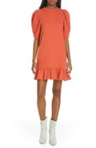 Women's Ulla Johnson Landry Puff Sleeve Sweatshirt Dress - Orange