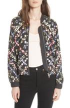 Women's Needle & Thread Crosshatch Embroidered Bomber Jacket - Grey
