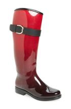 Women's Dav 'bristol' Weatherproof Knee High Rain Boot M - Red
