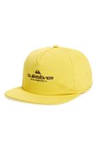 Men's Quiksilver Originator Snapback Baseball Cap - Yellow