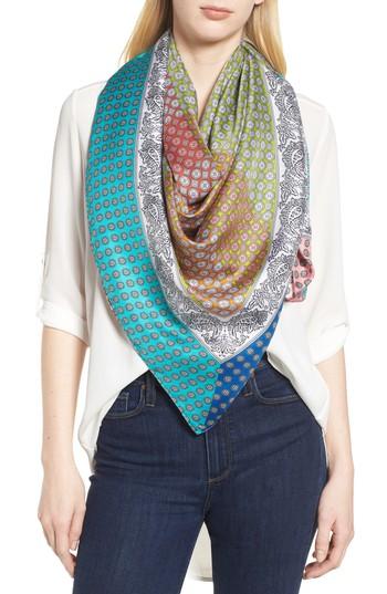 Women's Echo Harbour Foulard Square Silk Scarf, Size - Coral