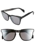 Women's Rag & Bone 62mm Oversize Flat Front Sunglasses - Matte Black