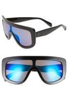 Women's Bp. Goggle Shield Sunglasses - Black/ Blue