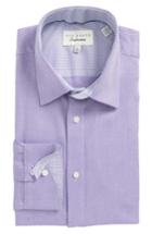 Men's Ted Baker London Endurance Trim Fit Dobby Dress Shirt 32/33 - Purple