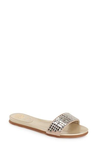 Women's Vince Camuto 'evanal' Slide Sandal M - Metallic