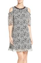 Women's Taylor Dresses Cold Shoulder Chiffon Dress - Black