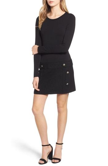 Women's Bailey 44 Oksana Mock Two-piece Minidress - Black