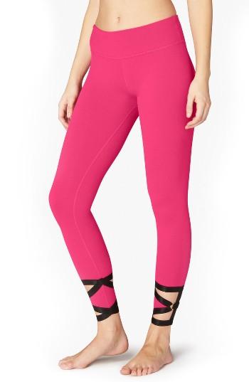 Women's Beyond Yoga Banded Midi Leggings - Pink