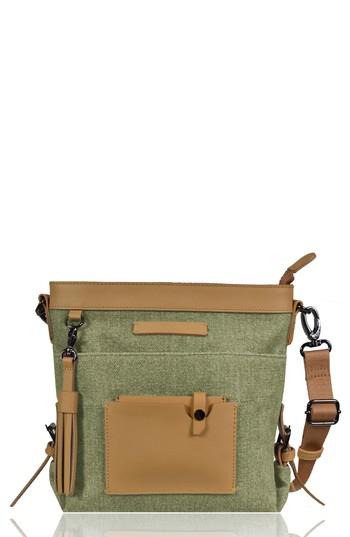 Sherpani Luna Waxed Cotton Canvas Crossbody Bag - Green