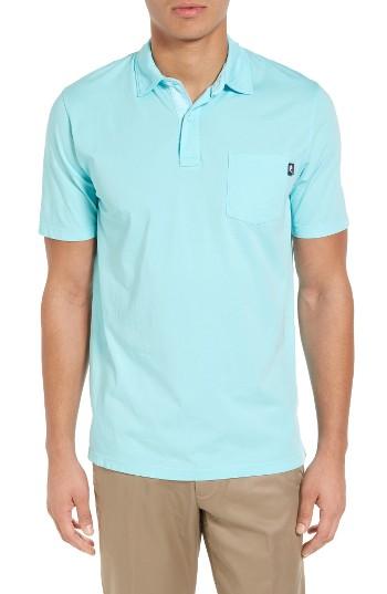 Men's Vineyard Vines Garment Dyed Jersey Polo, Size - Blue