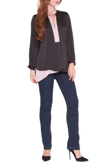 Women's Olian 'melanie' Maternity Top - Black