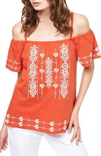 Women's Sanctuary Magnolia Embroidered Off The Shoulder Top