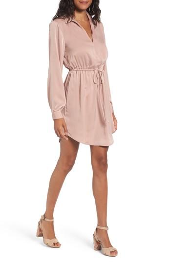 Women's Payton Cinched Waist Dress - Pink