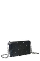 Whiting & Davis Crystal Belt Bag - Black
