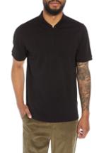 Men's Calibrate Trim Fit Zip Polo, Size - Black