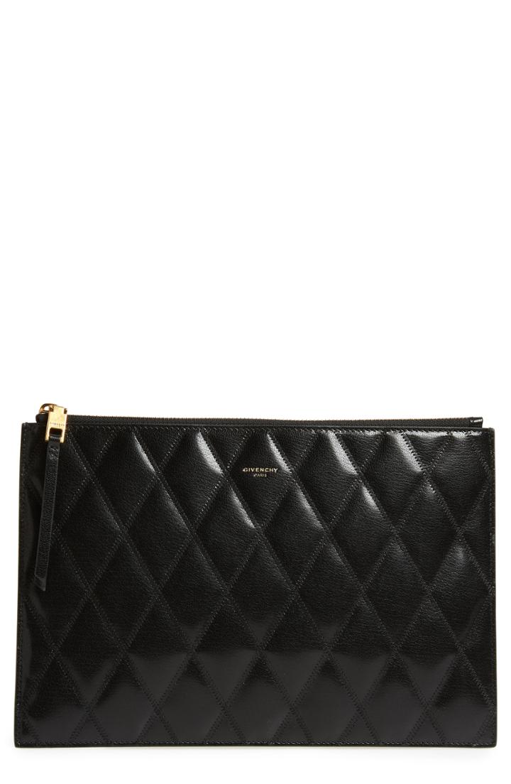 Givenchy Quilted Leather Pouch - Black