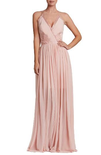 Women's Dress The Population Chloe Lace & Chiffon Gown - Pink