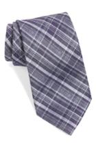Men's John Varvatos Star Usa Plaid Silk Blend Tie, Size - Purple