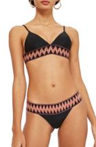 Women's Topshop Triangle Bikini Top Us (fits Like 0-2) - Black