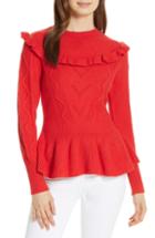 Women's Burberry Battarni Embroidered Logo Sweatshirt - Coral