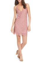 Women's Speechless Scallop Hem Lace Slipdress - Pink