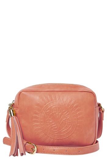 Urban Originals Wild Rose Embossed Vegan Leather Shoulder Bag - Pink