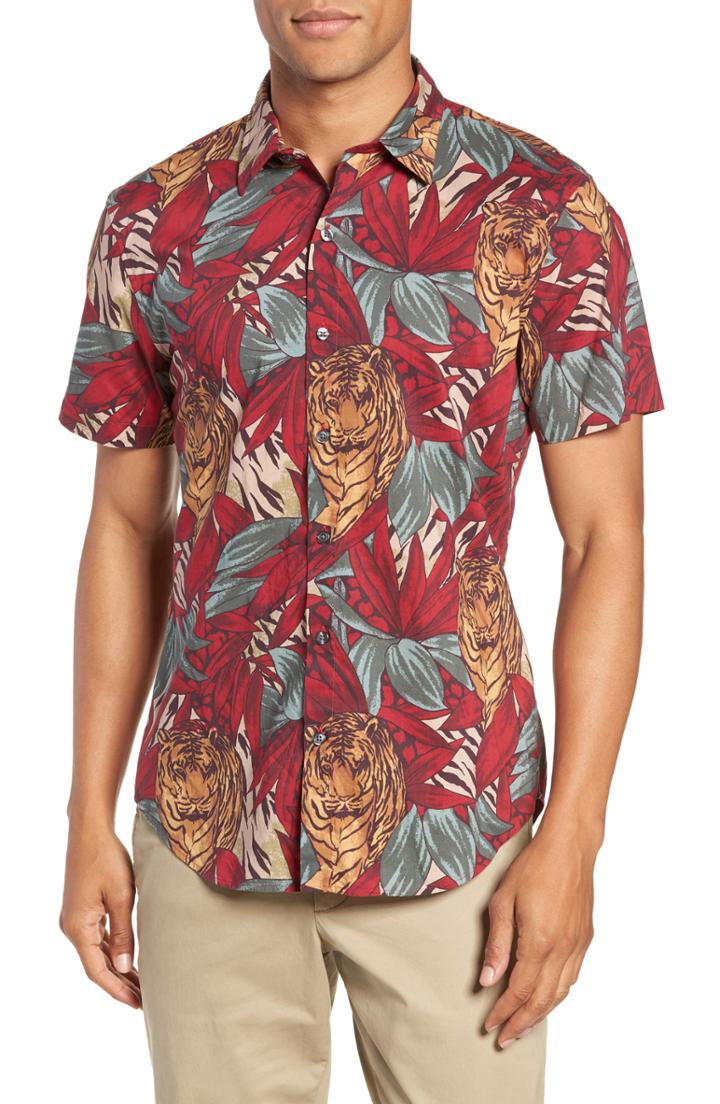 Men's Bonobos Riviera Slim Fit Tiger Frond Sport Shirt