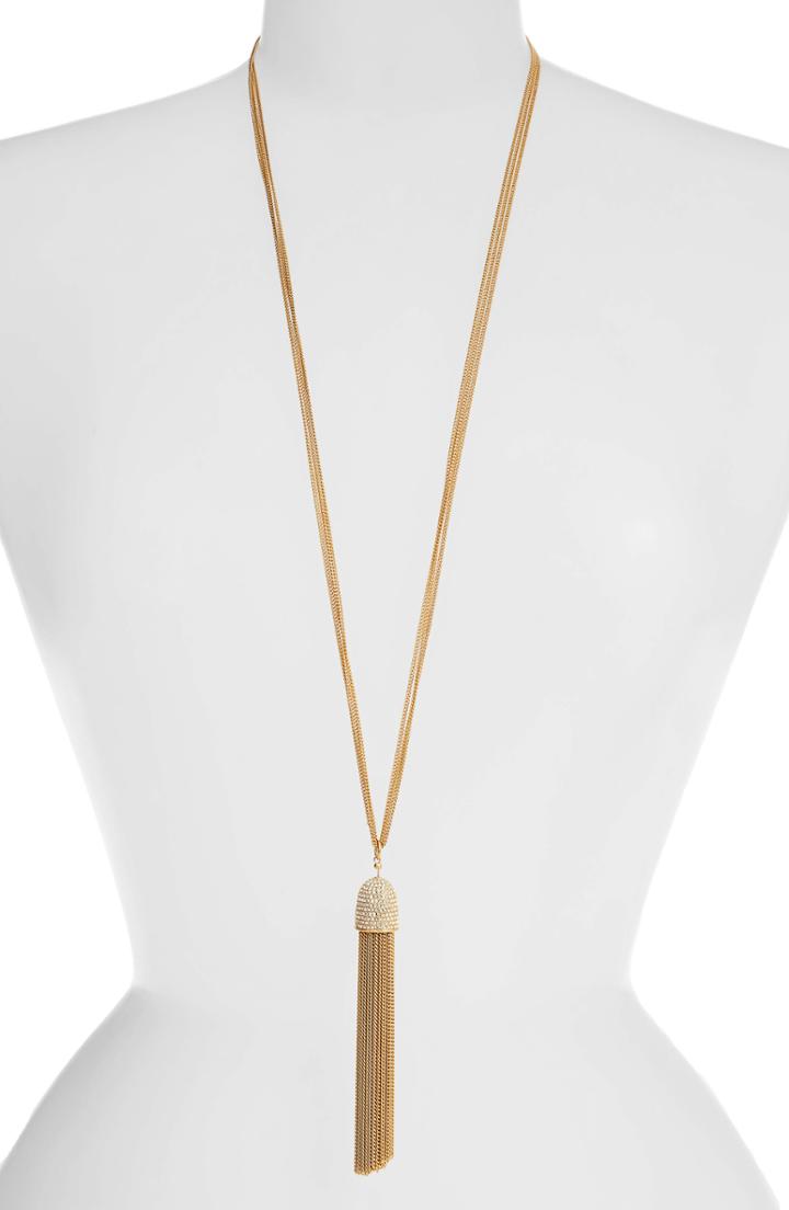 Women's Kate Spade New York Glimmer Shimmer Tassel Pendant Necklace