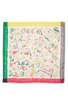 Women's Burberry London Icon Silk Square Scarf, Size - Pink