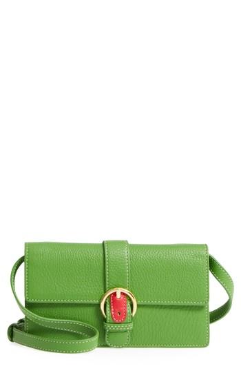 Frances Valentine Calfskin Leather Crossbody Wallet - Green