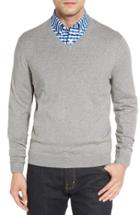 Men's Nordstrom Men's Shop Cotton & Cashmere V-neck Sweater - Grey