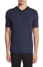 Men's Armani Collezioni High V-neck T-shirt - Blue