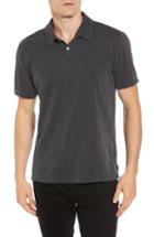 Men's James Perse Slim Fit Sueded Jersey Polo (xl) - Grey