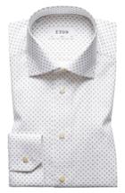 Men's Eton Slim Fit Geometric Dress Shirt - White