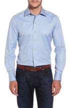 Men's David Donahue Jaspe Sport Shirt, Size - Blue