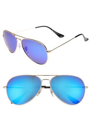 Women's Prive Revaux The Commando 60mm Aviator Sunglasses - Gold