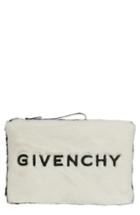Givenchy Logo Faux Fur Clutch -