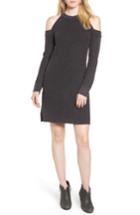 Women's Rag & Bone/jean Dana Cold Shoulder Sweater Dress, Size - Black