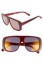 Women's Stella Mccartney 57mm Flat Top Sunglasses - Avana