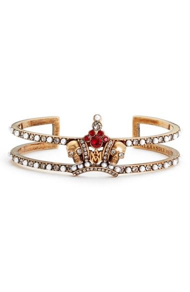 Women's Alexander Mcqueen Skull Crown Bracelet