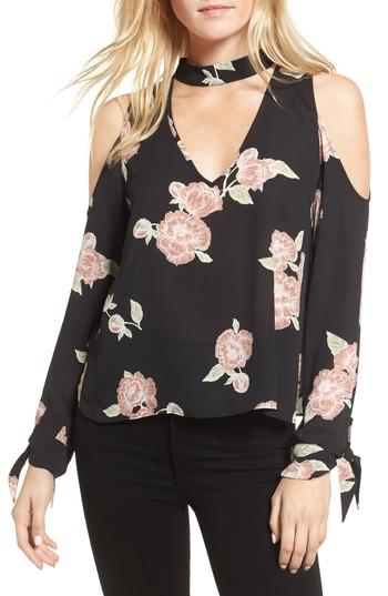 Women's Cupcakes And Cashmere Jon Cold Shoulder Blouse - Black