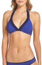 Women's Diane Von Furstenberg Banded Halter Bikini Top - Blue