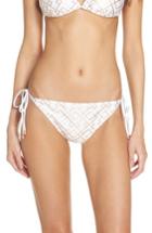 Women's Ted Baker London Sea Of Clouds Side Tie Bikini Bottoms - White