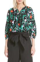 Women's Kate Spade New York Jardin Lace Inset Silk Blouse