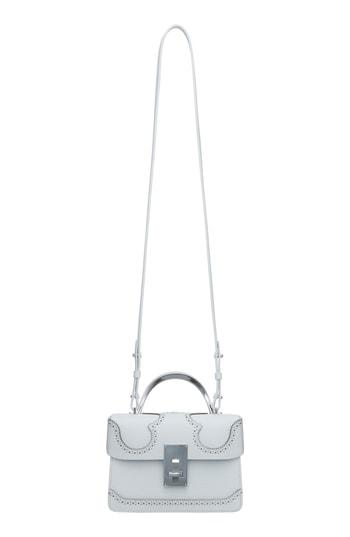The Volon Data Alice Leather Top Handle Bag - White