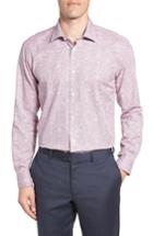 Men's Ted Baker London Quizz Trim Fit Paisley Dress Shirt .5 - 32/33 - Red
