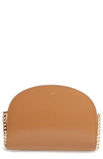 A.p.c. Sac Luna Leather Shoulder Bag - Beige