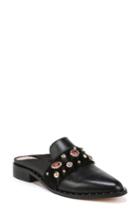 Women's Sam Edelman Laird Genuine Calf Hair Trim Loafer Slide M - Black